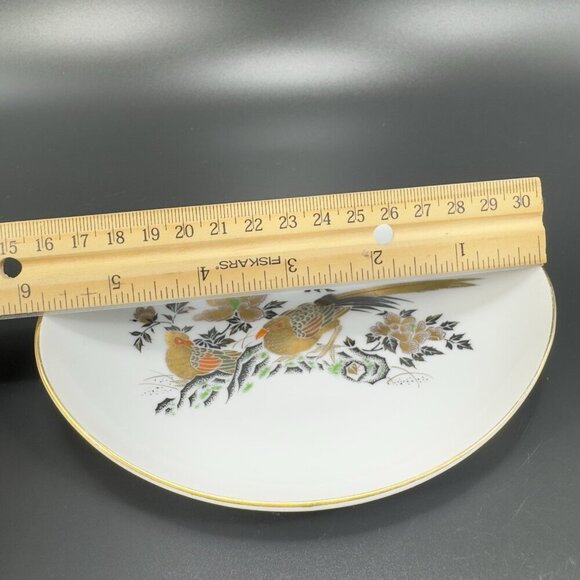 Vintage Perking East Fine Porcelain China Oval Dish Plate Pheasant Bird Pattern - Picture 4 of 13
